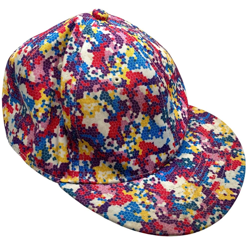 Quanhaigou Adult OS Colorful Graffiti Mosaic Snapback Hat Hiphop Streetwear
